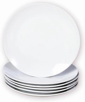 Miicol Small Dessert Plates Set of 6, Ceramic White Appetizer Plates 6 Inch, Mini Porcelain Serving Plate for Cake, Bread, Salad, Snack