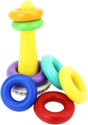 Milisten 1 Set Stacking Rings Educational for Fun Hand Eye Coordination Games for Engaging Activity Enhances Color Recognition