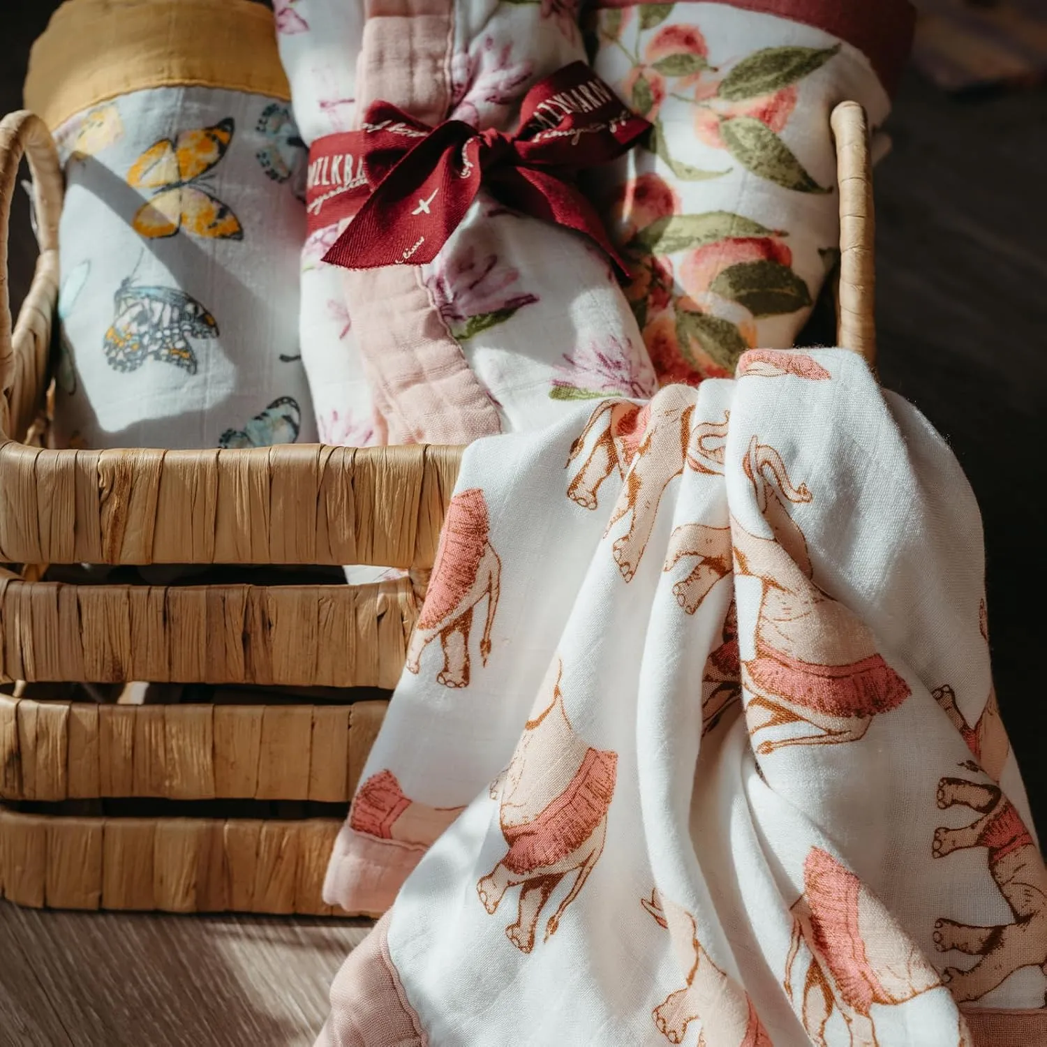 Milkbarn Muslin Baby Blankets for Girls & Boys, Toddler Quilt Blanket, Newborn Nursery Crib Blanket for Bedding, Shower & Registry Gift, Butterfly