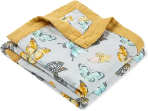 Milkbarn Muslin Baby Blankets for Girls & Boys, Toddler Quilt Blanket, Newborn Nursery Crib Blanket for Bedding, Shower & Registry Gift, Butterfly