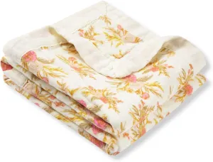 Milkbarn Muslin Baby Blankets for Girls & Boys, Toddler Quilt Blanket, Newborn Nursery Crib Blanket for Bedding, Shower & Registry Gift, Vintage Floral