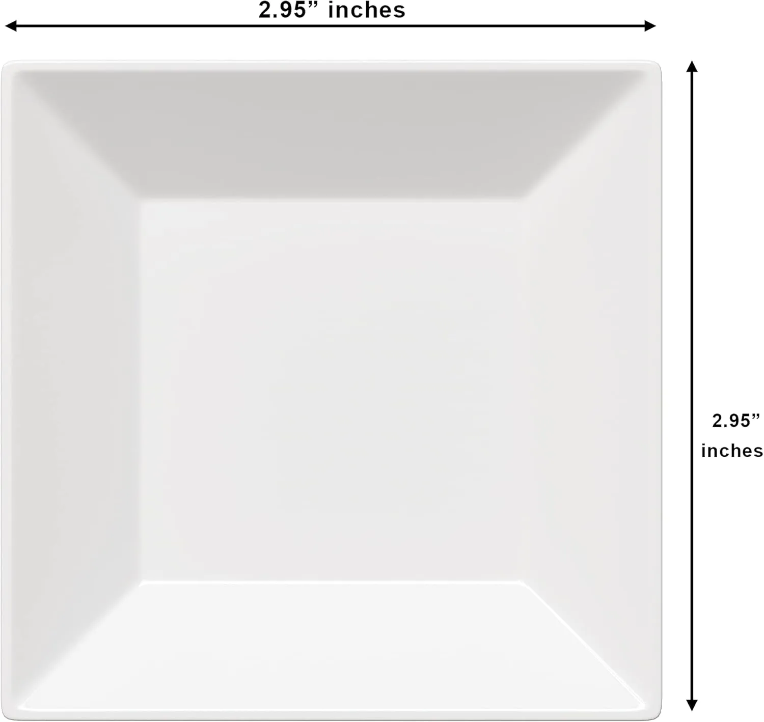 Mini Disposable Appetizer Plates - 100 Pack 2.95 In. x 2.95 in. White Plastic Dessert Plates - Elegant Design for Weddings, Birthdays, and Formal Parties - Stackable and Convenient - BPA Free