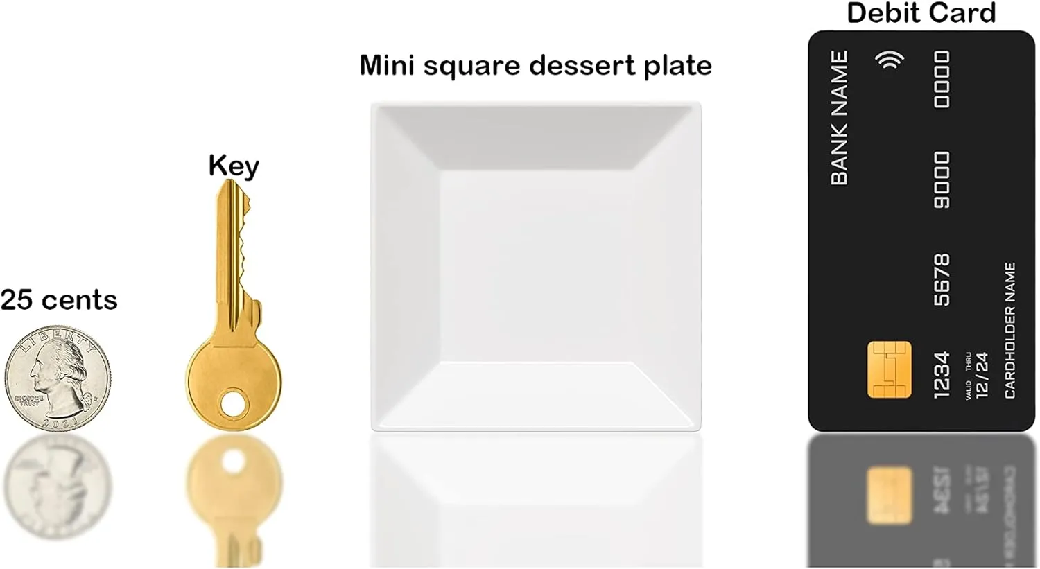 Mini Disposable Appetizer Plates - 100 Pack 2.95 In. x 2.95 in. White Plastic Dessert Plates - Elegant Design for Weddings, Birthdays, and Formal Parties - Stackable and Convenient - BPA Free