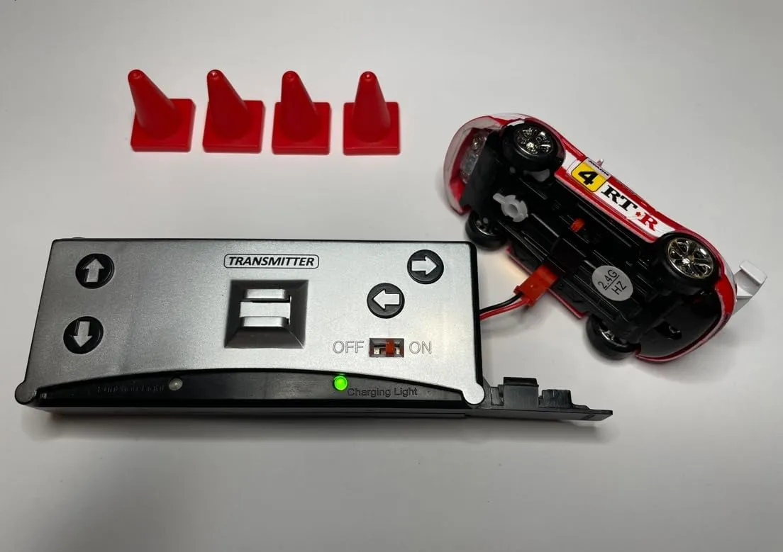 Mini RC 1:58 Scale Small Pocket Portable Micro Racing Car Can Miniature Coke Can Upgraded 2.4G Wireless Radio Remote Control for Multi-Users (Qty. 1 = 1 Can) (Red)