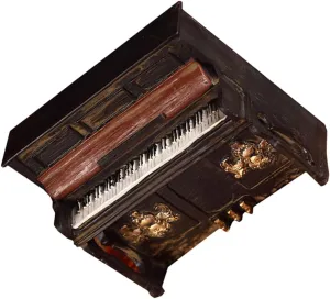Miniature Piano Ornament Vintage Aesthetic Musical Instrument Model for Home Decoration Realistic Props for Photography Charming for Music for Living Room and Bedroom