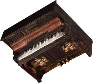 Miniature Piano Ornament Vintage Decorative Model for Home Retro Design for Bedroom Living Room and Photo Props Music and Collectors