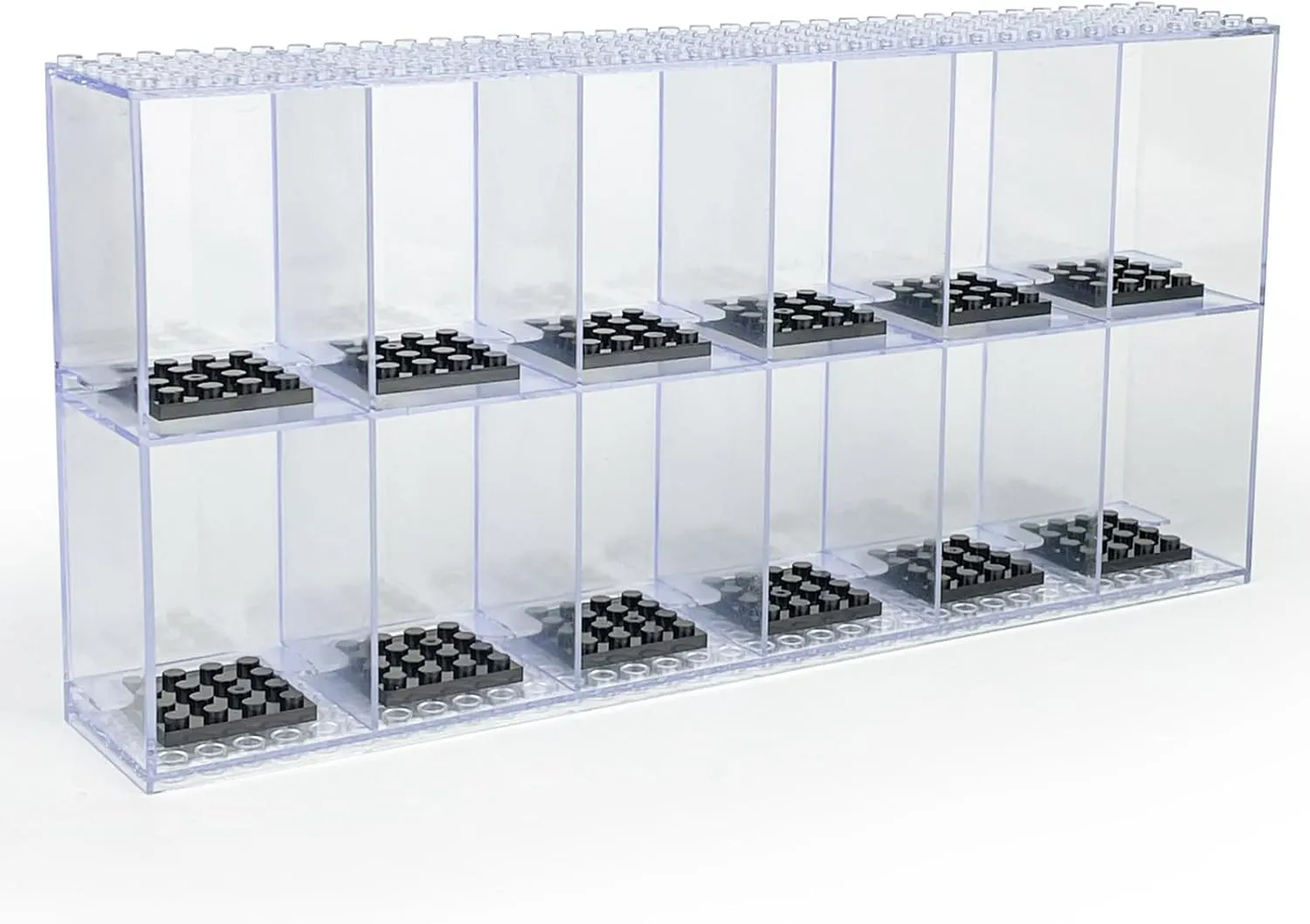 Minifigures Display Case Acrylic Building Block Display Box, Stackable Storage Container for Lego Minifigure Mini-Figures Storage Case for Lego Lovers