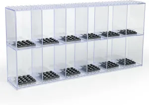 Minifigures Display Case Acrylic Building Block Display Box, Stackable Storage Container for Lego Minifigure Mini-Figures Storage Case for Lego Lovers