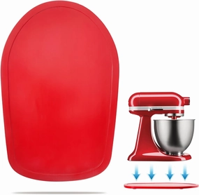 Mixer Slider Mat for Tilt Head Kitchen Aid 4.5-5 Qt Stand Mixer, Appliance sliding mat for kitchenaid Artisan 4.5-5 Qt, Countertop Storage Accessories Mixer Moving Tray Attachments (Red)