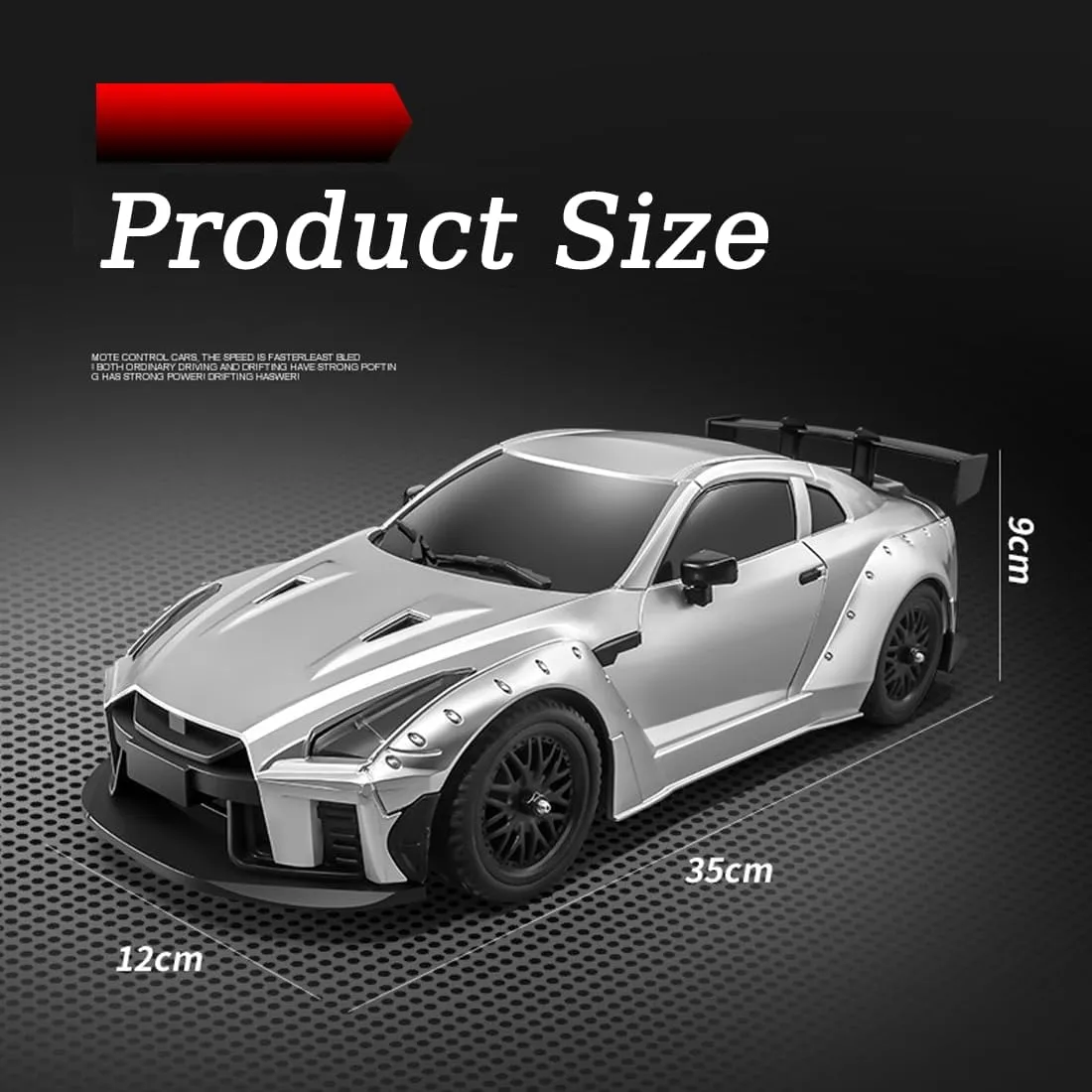 MN-268 1/16 Scale RC Drift Car, 2.4G Full-Proportional Control RWD RC Sport Car with Gyro & LED Light, RC Racing Toy for Hobbyists - RTR