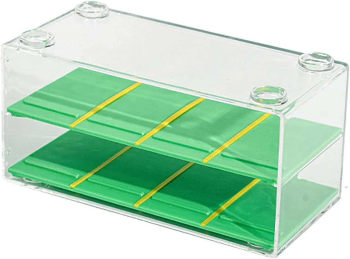 Model Car Storage Case Miniature Car Garage Stackable Clear Creative Gifts for Kids Adults Toy Car Organizer Mini Parking Lot, Double Layer