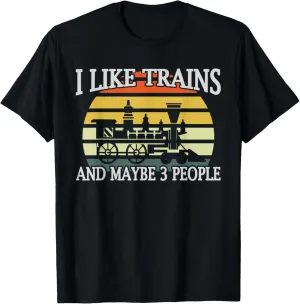 model railroad grandpa train steam locomotive railwayman T-Shirt