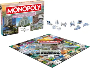 Monopoly Board Game - Fort Lauderdale FL Edition : 2-6 Players Family Board Games for Kids and Adults, Board Games for Kids 8 and up, for Kids and Adults, Ideal for Game Night