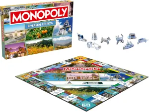 Monopoly Board Game Riverside CA Edition : 2-6 Players Family Board Games for Kids and Adults, Board Games for Kids 8 and up, for Kids and Adults, Ideal for Game Night