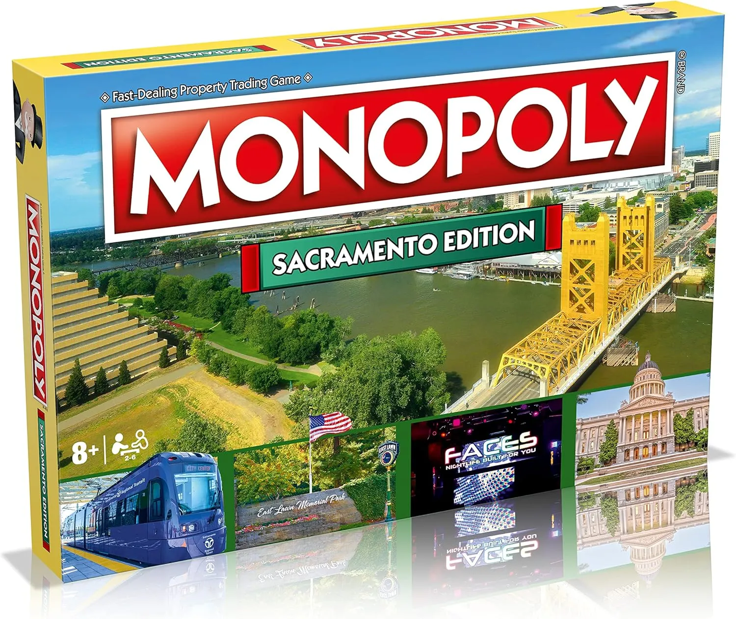 Monopoly Board Game - Sacramento Edition: 2-6 Players Family Board Games for Kids and Adults, Board Games for Kids 8 and up, for Kids and Adults, Ideal for Game Night