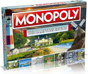 Monopoly Board Game - The Hamptons Edition: 2-6 Players Family Board Games for Kids and Adults, Board Games for Kids 8 and up, for Kids and Adults, Ideal for Game Night