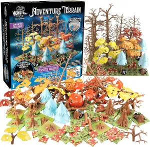 Monster Adventure Terrain 91Pc Fall Foliage Painted Forest Tree Set 3D Modular, Stackable Tabletop World Builder- Use Alone w/Other Sets-Compatible w DND Dungeons Dragons, Pathfinder, RPG, Gift