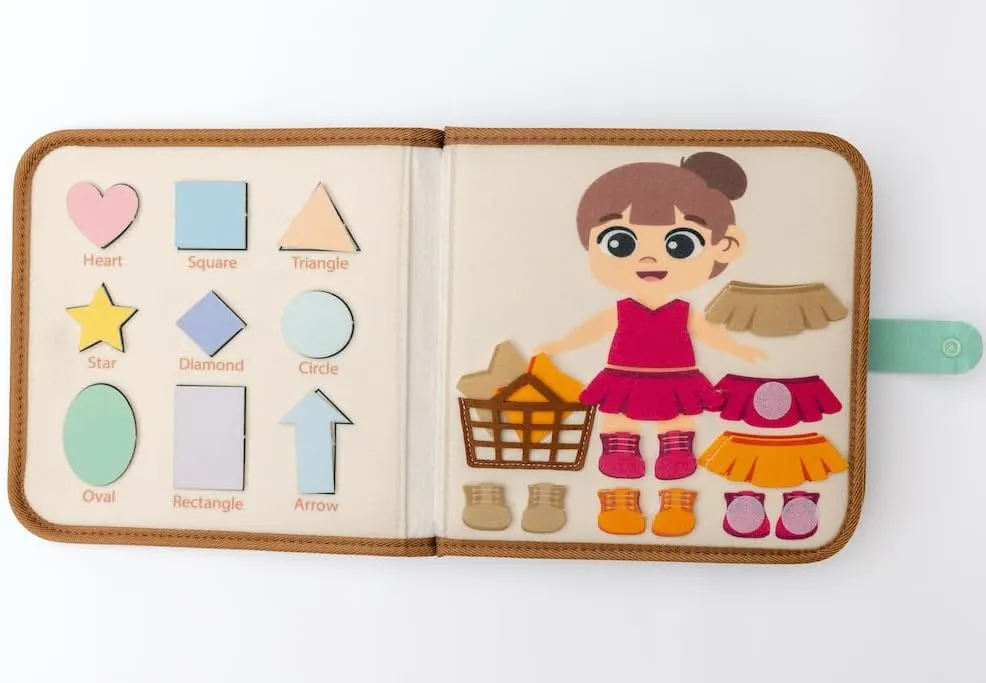 Montessori Busy Book for Toddlers 1-3, Pastel Aesthetic, Interactive Play, Learning Curriculum, 1-3 Year Old Boy Girl Birthday Gift, Travel Fun, Educational Daycare Toy, Visual Cognitive Skills