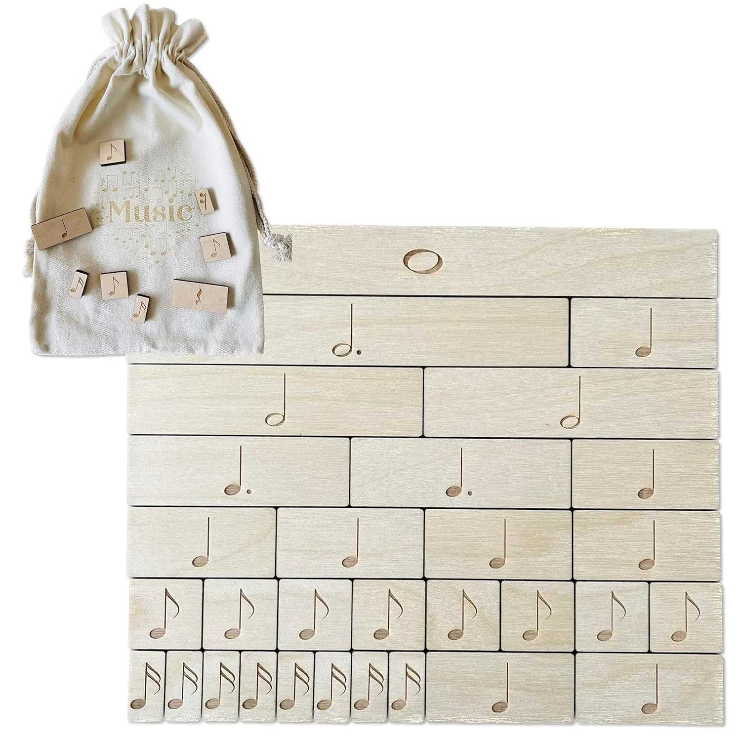 Montessori inspired music notes | music manipulative | Music theory learning toy | Piano learning tools