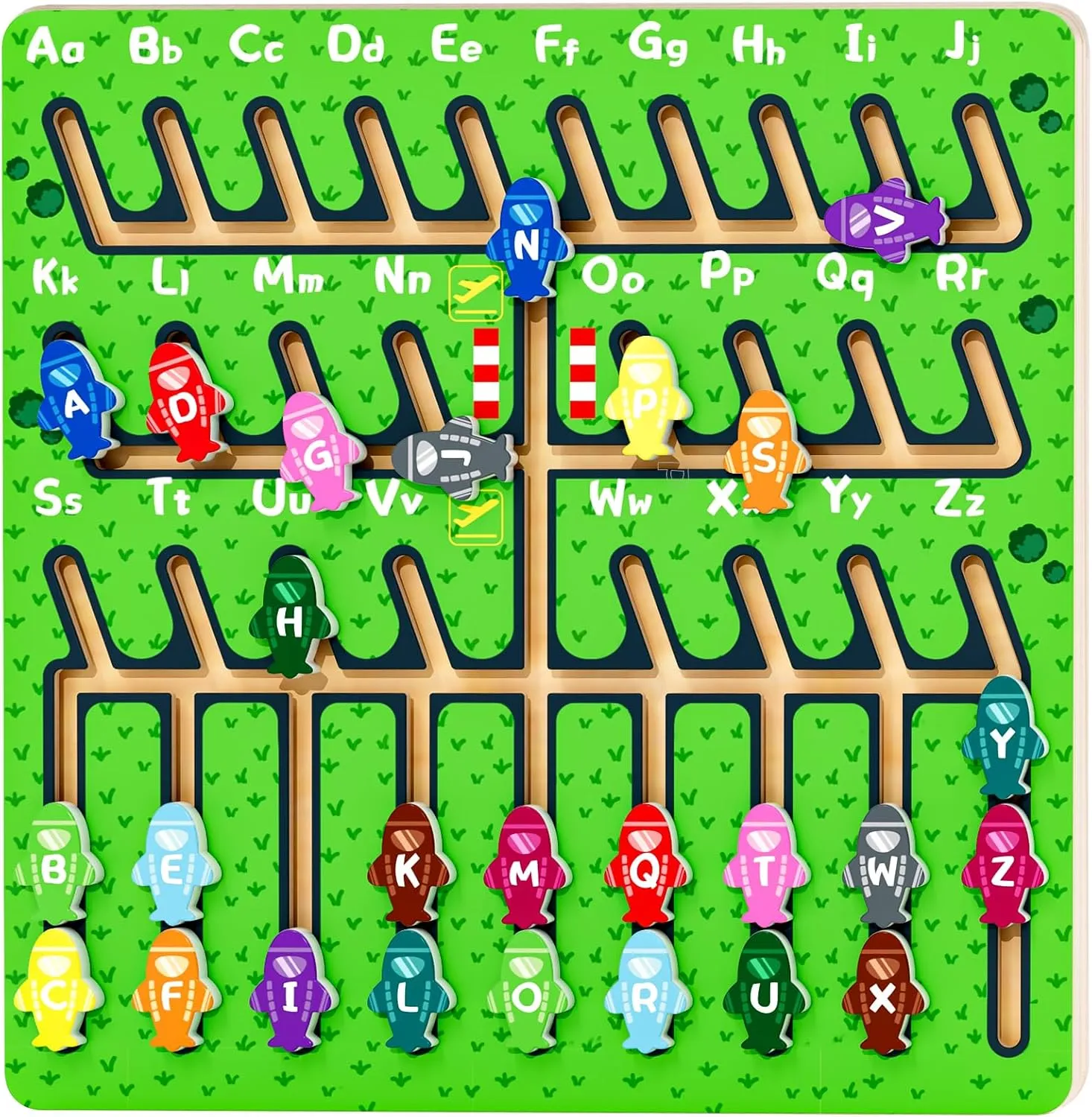 Montessori Wooden Alphabet Learning Toys for Toddlers,ABC Sorting & Matching Games for Kids, Preschool Educational Tools for Fine Motor Skills Development