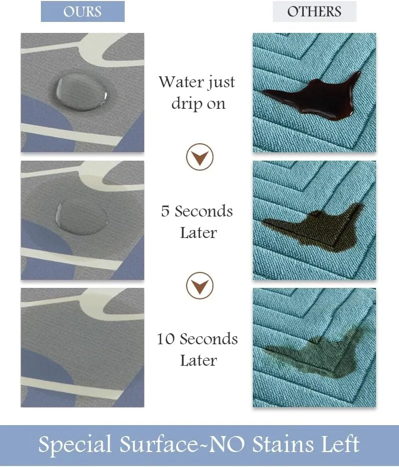MontVoo-Bath Mat-Bathroom Mat Rug Non Slip Super Absorbent Stain Resistant Quick Dry Thin Bathroom Rug-Bath Mats for Bathroom Floor Bathtub Vanity-Bathmat Bath Rug Easy Care 17"x27" Blue-Look