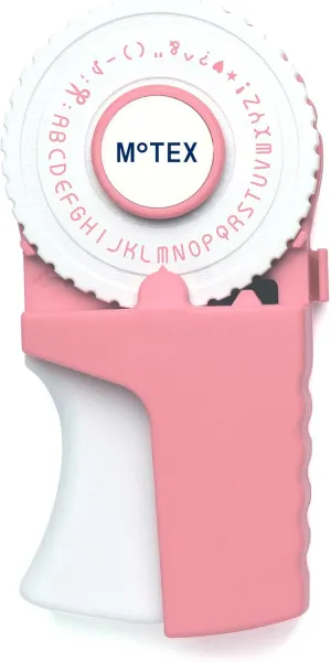 Motex Embossing Label Maker, Labeling Tool, Old School Label Maker, for Manual Label Embossing- E-303 (Rose Pink)