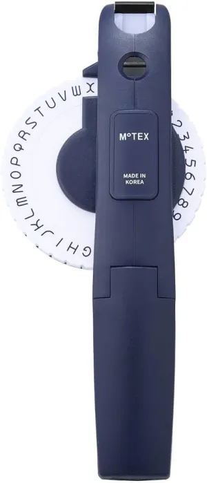 Motex Embossing Label Maker, Labeling Tool, Old School Label Maker, for Manual Label Embossing- E-404 (Dark Blue)