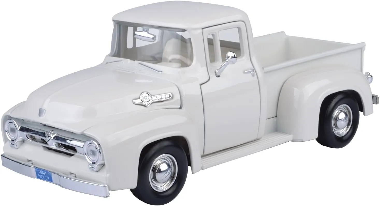 Motor Max 1956 Ford F-100 Pick Up, White 73235AC - 1/24 Scale Diecast Model Toy Car