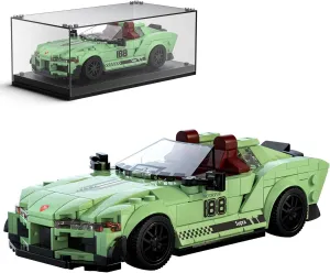 Mould King Speed Champion Building Toys with Display Case, 27046 Toy Cars Building Sets, Model Car Kits Building Blocks, JDM Race Car Building Kits for Adults Kids 8 (348 PCS)