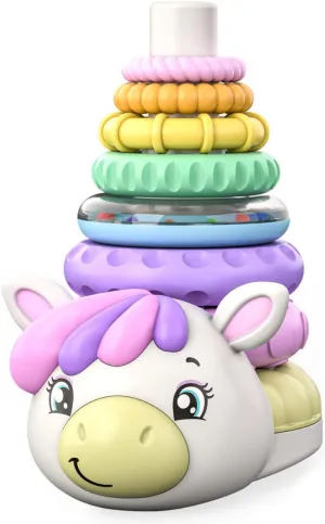Move2Play, Stacking Toy | Includes 7 Unique Rings | Montessori Development | Baby Gift for 1 Year Old Boys & Girls | Ages 0-6 , 9, 10, 12, 18  Months | Unicorn Stacker