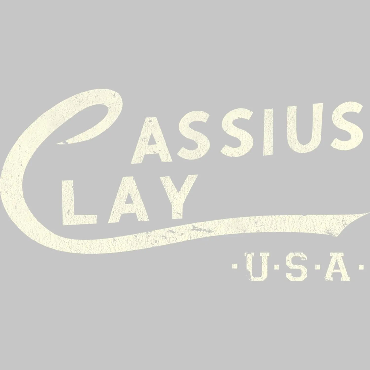 Muhammad Ali Cassius Clay Logo Gray Heather Adult T-Shirt Tee