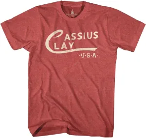 Muhammad Ali Cassius Clay Logo Gray Heather Adult T-Shirt Tee