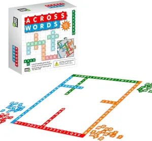 MUKIKIM Across Words - Puzzle & Word Game in One! Interactive & Educational Spelling Board Game for 2-4 Players Family Fun. Enhance STEM & Vocabulary Skills