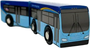 MUNI PALS Munipals MP01_2103 Wooden Articulated Bus for NYC Train Set NYC New Flyer XE60 Bus