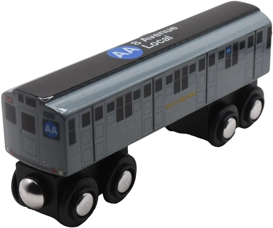 Munipals MP01_11AA Wooden Subway Train Car NYC R1 AA 8 Ave Local AA Train