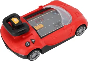 Musical Racing Adventure Car Steering Wheel Toy with Sound Avoid Obstacles, Driving Games Racing Car Game Console Kids Parent Child Dual Player Mode Interaction for Children (Red)
