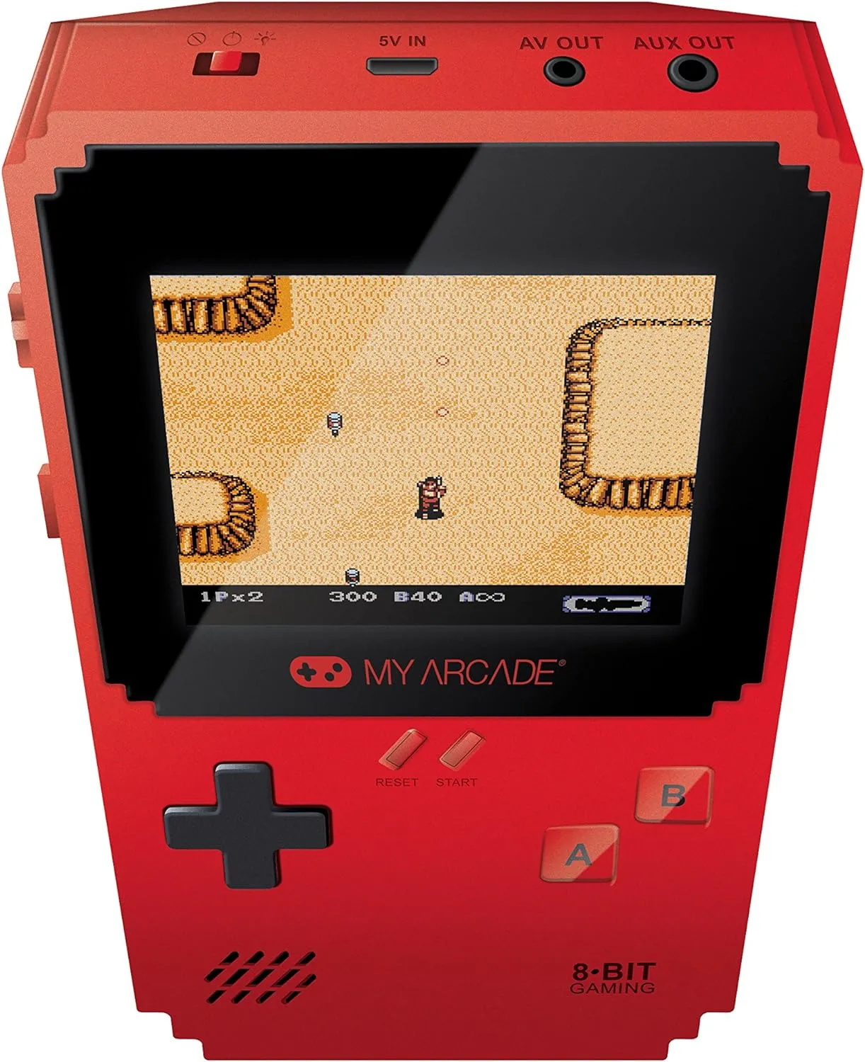 My Arcade Pixel Classic - Handheld Gaming System - 300 Retro Style Games Plus 8 Data East Classics - Lightweight Compact Size - Battery or Micro USB Powered - Full Color Display - Headphone Jack