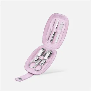 Nail Clippers Set Nail Clippers,Mini Manicure Set Nail Clipper Set 6 in 1 Stainless Steel Pedicure Care Grooming Kit ?with Portable Travel Case Pedicure Tools for Feet(Pink)