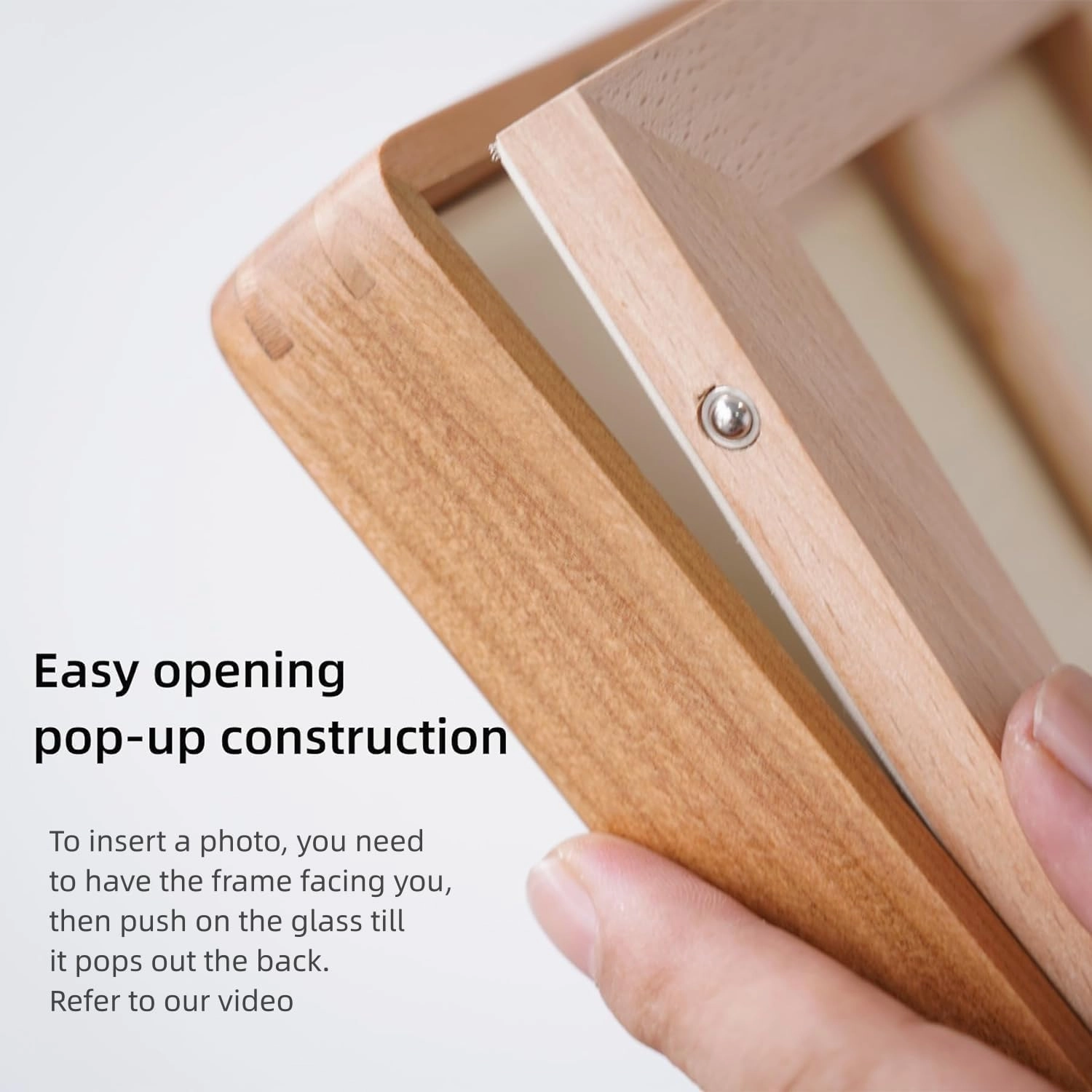 Natural Solid Wood 11x14 Picture Frame with 8.5x11 Mat,Real Cherry Wood Photo Frames 11 by 14 for Tabletop Gallery Wall Hanging