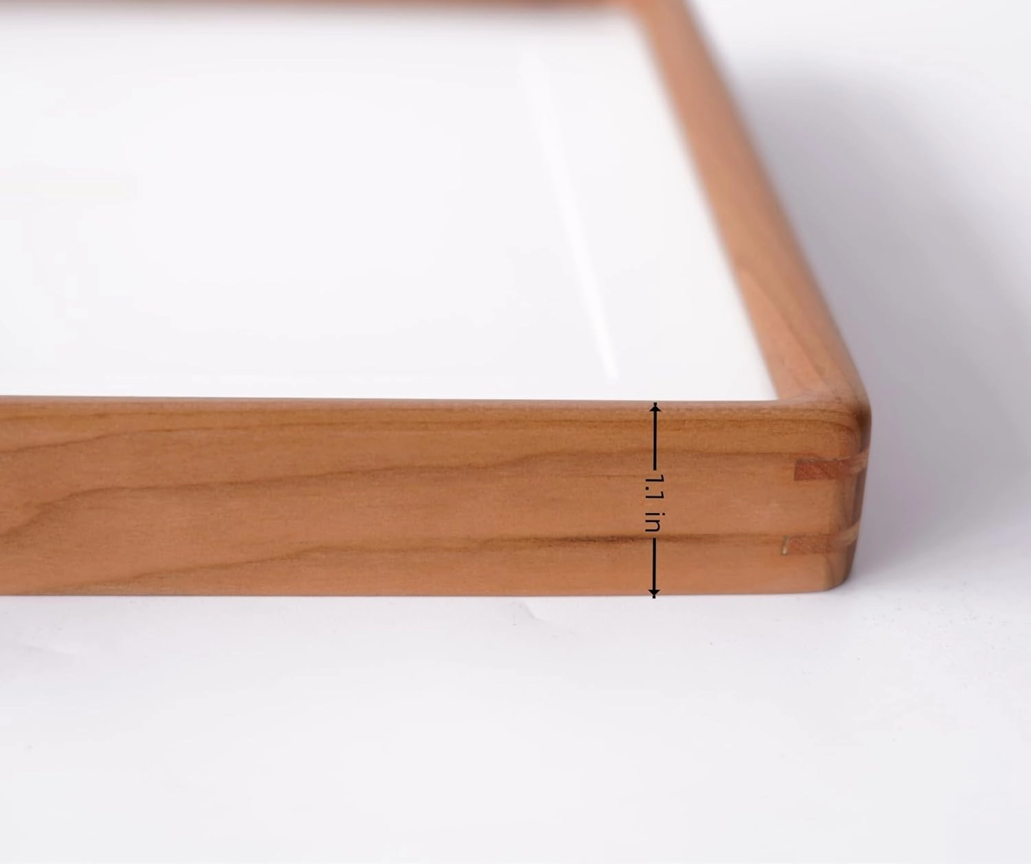 Natural Solid Wood 11x14 Picture Frame with 8.5x11 Mat,Real Cherry Wood Photo Frames 11 by 14 for Tabletop Gallery Wall Hanging