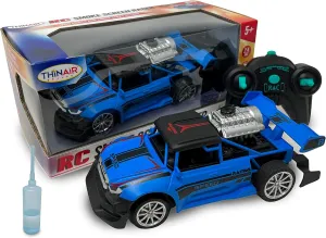 Nature Bound Remote Control Car, Smoke Screen Racer, 2.4 GHz RC Vehicle with Spraying Mist & Light for Kids, Sport Racing Hobby Toy for Boys & Girls (Blue)