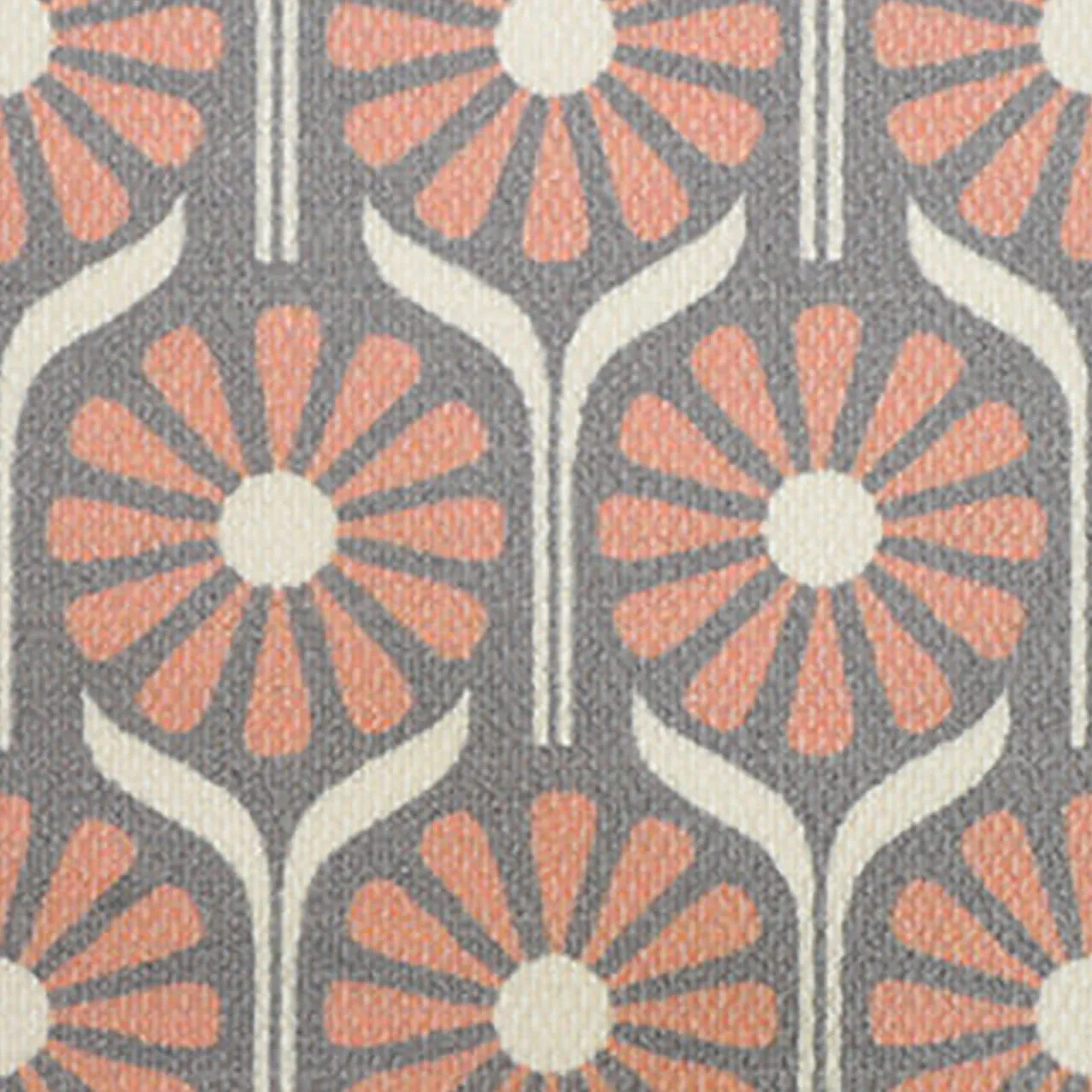 Neighburly Retro Daisies Doormat ,Pink/Grey Double Door
