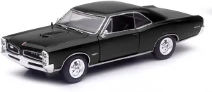 NEW RAY 1966 PONTIAC GTO HARD TOP 1/24 DIECAST CAR BLACK NEW 71853B