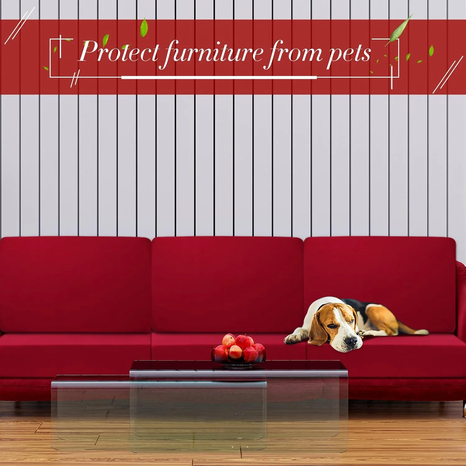 Newwiee Set of 4 Stretch Outdoor Patio Cushion Covers Sofa Couch Seat Chair Slipcovers Waterproof Cushion Cover Replacement Furniture Protector for Pets Washable(Seat Cover,Burgundy)