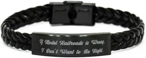 Nice Model Railroads Gifts, If Model Railroads is Wrong, I, Useful Birthday Braided Leather Bracelet For Friends From Friends, Train sets, Toy trains, Railroad models, Model train sets, Model trains