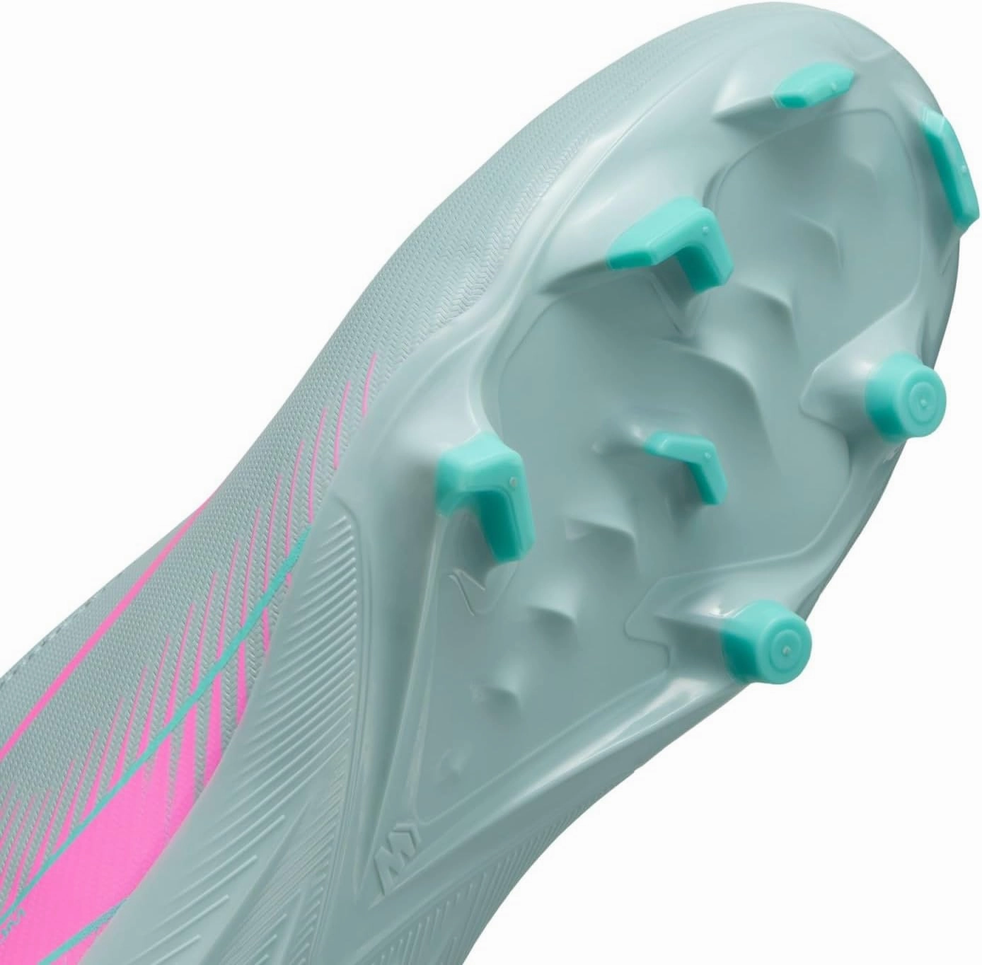 Nike Jr. Mercurial Superfly 10 Academy Little/Big Kids' MG High-Top Soccer Cleats (FQ8304-301, Ocean Cube/Pink Blast)