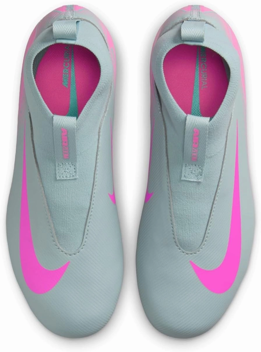 Nike Jr. Mercurial Superfly 10 Academy Little/Big Kids' MG High-Top Soccer Cleats (FQ8304-301, Ocean Cube/Pink Blast)