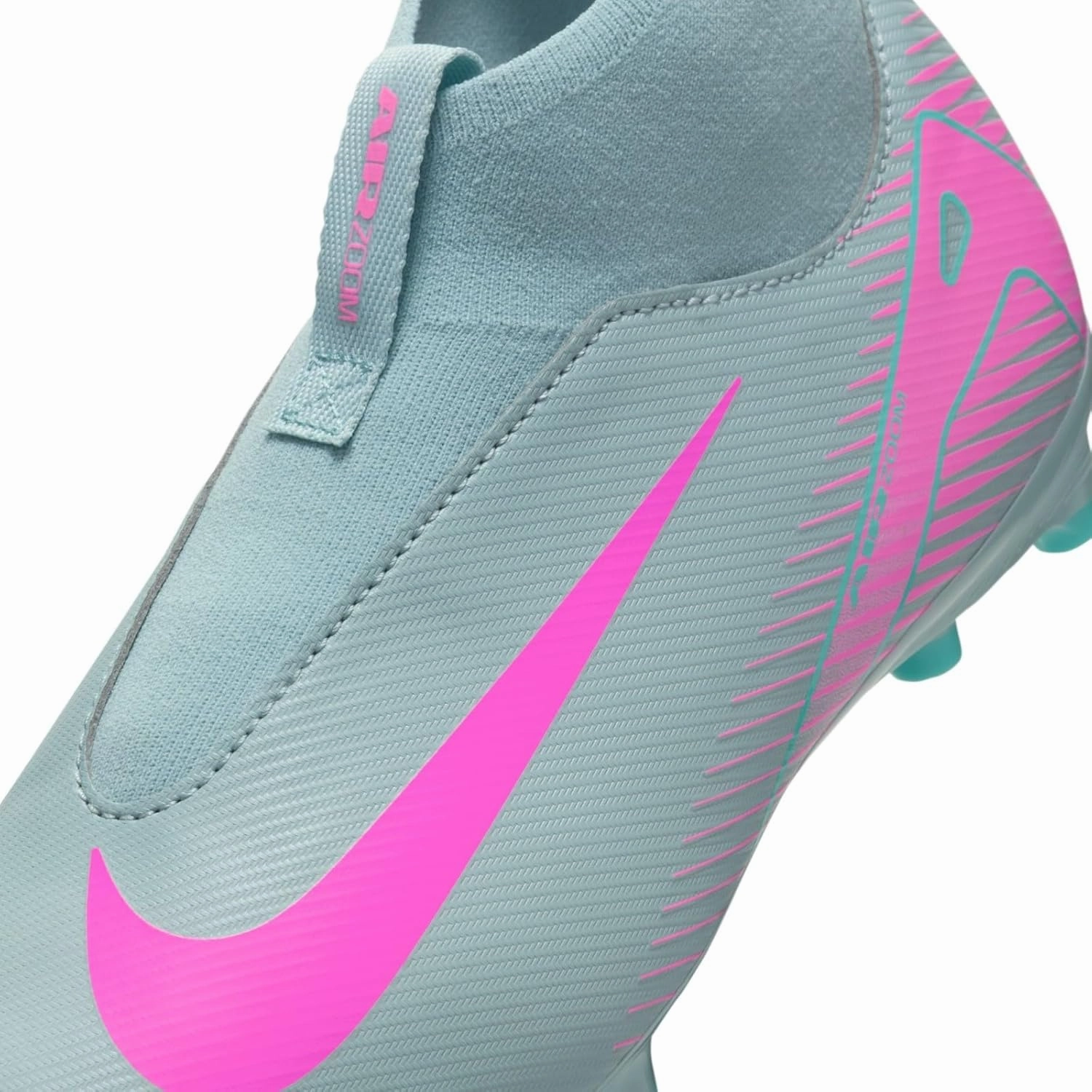 Nike Jr. Mercurial Superfly 10 Academy Little/Big Kids' MG High-Top Soccer Cleats (FQ8304-301, Ocean Cube/Pink Blast)