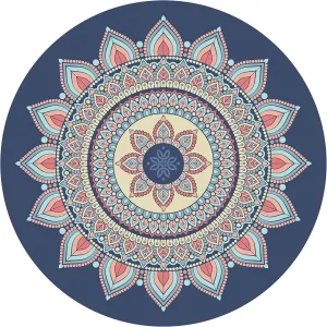 nuveti Large Meditation Mat Round Yoga Mat Pilates Yoga Mat 3.5mm Thick Natural Tree Rubber Base Non Slip, Extra Thick Grip. Thicker, Longer, and Wider for More Comfort and Support（55''x55''）