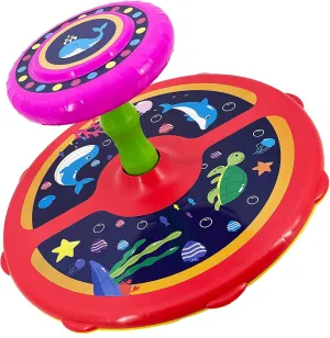 Ocean Twister 360° Sit Twist Spin Classic Spinning Kids Toy Activity Toy for Toddlers Ages Over 18 Months 2 3 4 5 Birthday for Boy Girl Indoor or Outdoor Larger Chassis More Stable and Safer (Red)